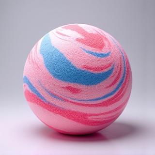 Large red and blue swirl bath bomb